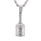 Iced Medium Henny Pendant with 4mm Rope Chain 24" - HC-1727*