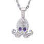 Iced Medium Octopus Pendant with 4mm Rope Chain 24" - HC-1728*