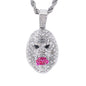 Iced Medium Ape Pendant with 4mm Rope Chain 24" - HC-1737*