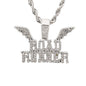 Iced Medium Road Runner Pendant with 4mm Rope Chain 24" - HC-1759*
