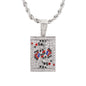 Iced Medium King Pendant with 4mm Rope Chain 24" - HC-1772*