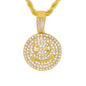 Iced Medium Emoji Pendant with 4mm Rope Chain 24" - HC-1912*