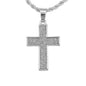 Iced Mini Cross Pendant with 3mm Rope Chain 24" - HC-228**