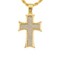Iced Mini Cross Pendant with 3mm Rope Chain 24" - HC-229**