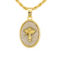 Iced Mini Angel Pendant with 3mm Rope Chain 24" - HC-233**