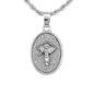 Iced Mini Angel Pendant with 3mm Rope Chain 24" - HC-233**