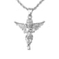 Iced Mini Angel Pendant with 3mm Rope Chain 24" - HC-238**