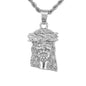 Iced Mini Jesus Pendant with 3mm Rope Chain 24" - HC-240