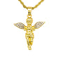 Iced Mini Angel Pendant with 3mm Rope Chain 24" - HC-261**