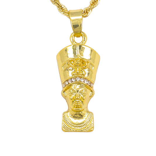 Iced Mini Egyptian Pendant with 3mm Rope Chain 24" - HC-263**
