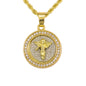 Iced Mini Angel Pendant with 3mm Rope Chain 24" - HC-272**