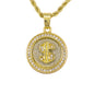 Iced Mini Money Pendant with 3mm Rope Chain 24" - HC-273**