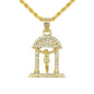 Iced Mini Crucifix Pendant with 3mm Rope Chain 24" - HC-289**