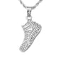 Iced Mini Sneaker Pendant with 3mm Rope Chain 24" - HC-297**