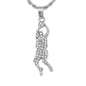 Iced Mini Shooting Man Pendant with 3mm Rope Chain 24" - HC-300**