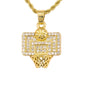 Iced Mini Basketball Pendant with 3mm Rope Chain 24" - HC-360**