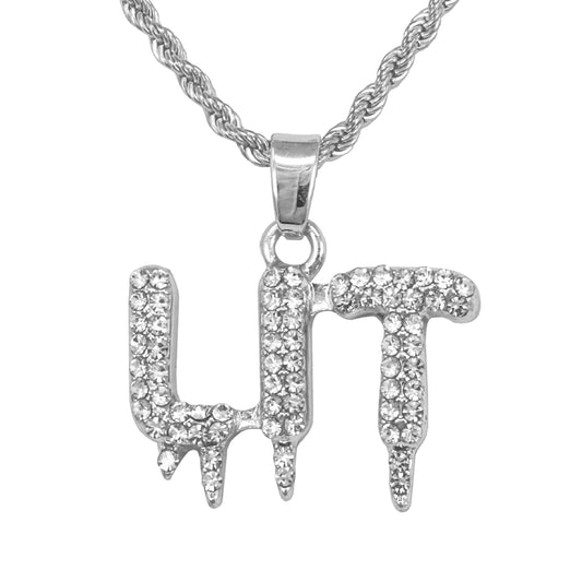 Iced Mini Lit Pendant with 3mm Rope Chain 24" - HC-365**