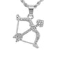 Iced Mini Love Pendant with 3mm Rope Chain 24" - HC-376**