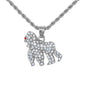 Iced Mini Gorilla Pendant with 3mm Rope Chain 24" - HC-386**