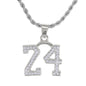 Iced Mini 24" Pendant with 3mm Rope Chain 24" - HC-388**
