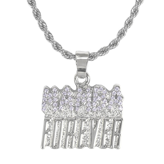 Iced Mini Mamba Pendant with 3mm Rope Chain 24" - HC-390**