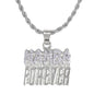 Iced Mini Mamba Pendant with 3mm Rope Chain 24" - HC-390**