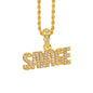 Iced Mini Savage Pendant with 3mm Rope Chain 24" - HC-397