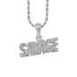 Iced Mini Savage Pendant with 3mm Rope Chain 24" - HC-397