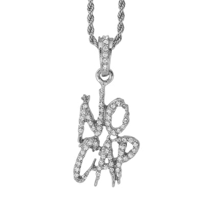 Iced Mini NoCap Pendant with 3mm Rope Chain 24" - HC-399