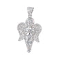 Iced Large Angel Pendant with 8mm Rope Chain 24" - HC-5017**