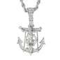 Iced Large Jesus Pendant with 8mm Rope Chain 24" - HC-5085**