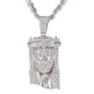 XL Iced Jesus Pendant with 9mm Solid Cuban Chain 30" - HC-6003