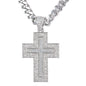 XL Iced Cross Pendant with 9mm Solid Cuban Chain 30" - HC-6009**