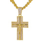 XL Iced Cross Pendant with 9mm Solid Cuban Chain 30" - HC-6010