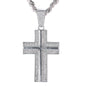 XL Iced Cross Pendant with 9mm Solid Cuban Chain 30" - HC-6012