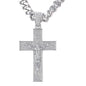 XL Iced Cross Pendant with 9mm Solid Cuban Chain 30" - HC-6013