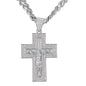 XL Iced Cross Pendant with 9mm Solid Cuban Chain 30" - HC-6014**