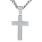 XL Iced Cross Pendant with 9mm Solid Cuban Chain 30" - HC-6020**