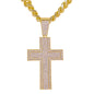 XL Iced Cross Pendant with 9mm Solid Cuban Chain 30" - HC-6023**