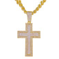 XL Iced Cross Pendant with 9mm Solid Cuban Chain 30" - HC-6024**