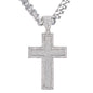 XL Iced Cross Pendant with 9mm Solid Cuban Chain 30" - HC-6024**
