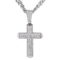 XL Iced Cross Pendant with 9mm Solid Cuban Chain 30" - HC-6028