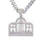 XL Iced Last-Supper Pendant with 9mm Solid Cuban Chain 30" - HC-6029**