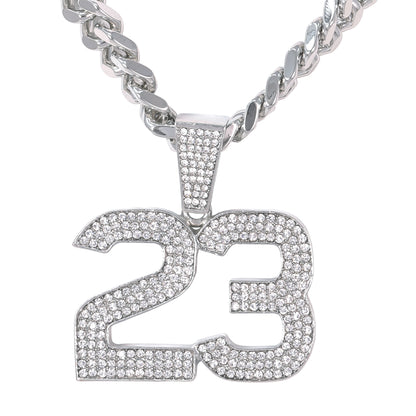 XL Iced Basketball Pendant with 9mm Solid Cuban Chain 30" - HC-6033