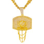 XL Iced Basketball Pendant with 9mm Solid Cuban Chain 30" - HC-6039**