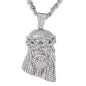 XL Iced Jesus Pendant with 9mm Solid Cuban Chain 30" - HC-6041