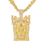 XL Iced Jesus Pendant with 9mm Solid Cuban Chain 30" - HC-6044