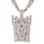 XL Iced Jesus Pendant with 9mm Solid Cuban Chain 30" - HC-6044