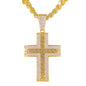 XL Iced Cross Pendant with 9mm Solid Cuban Chain 30" - HC-6045**