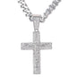 XL Iced Cross Pendant with 9mm Solid Cuban Chain 30" - HC-6046